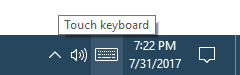 Klicken Sie den Bildschirmtastatur Button