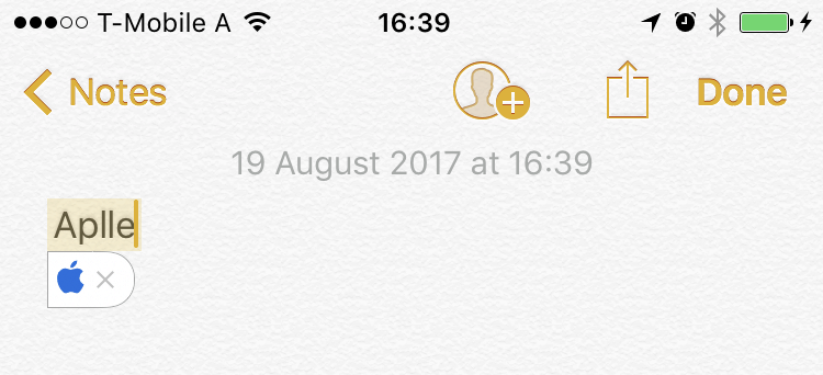 Let autocorrect replace the shortcut with the Apple symbol