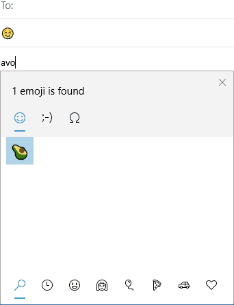 Press "Enter" to insert the emoji using the Windows 10 emoji kebaord