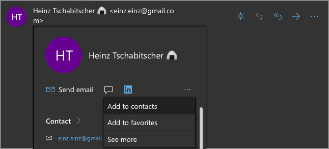 Click "Add to Contacts"