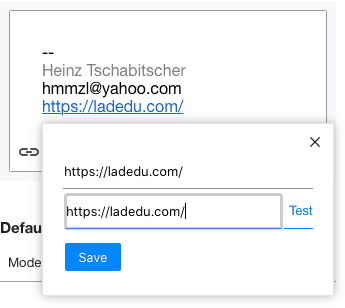 Turn any text or image into a clickable link in your Yahoo Mail signature: