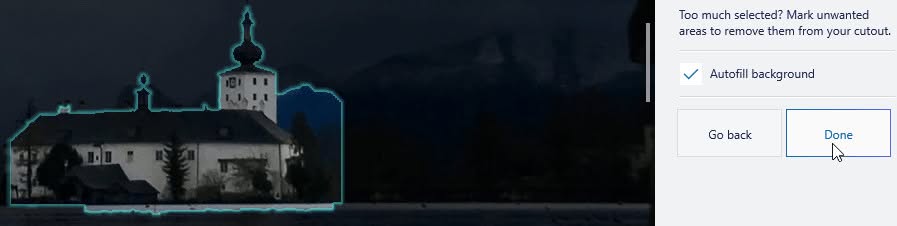Click "Done" in the siedebar when you are happy with your selection