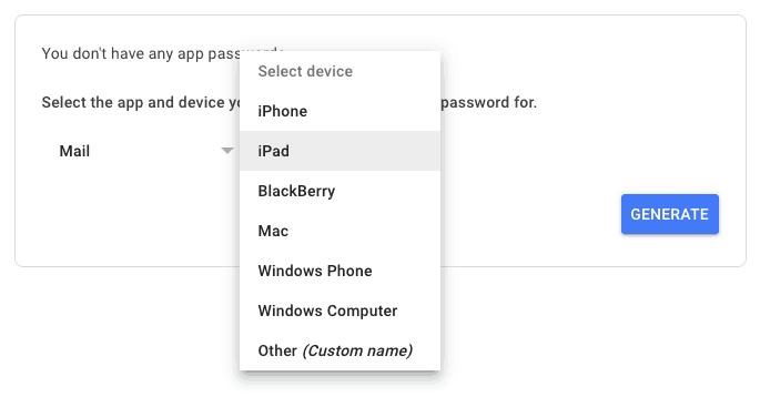 Generate a Gmail app password HD
