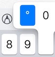 Gradzeichen auf der iPhone-Tastatur