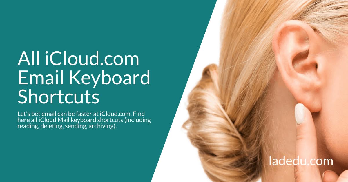 All iCloud.com Email Keyboard Shortcuts