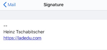 Set up your iPhone mail signature without image