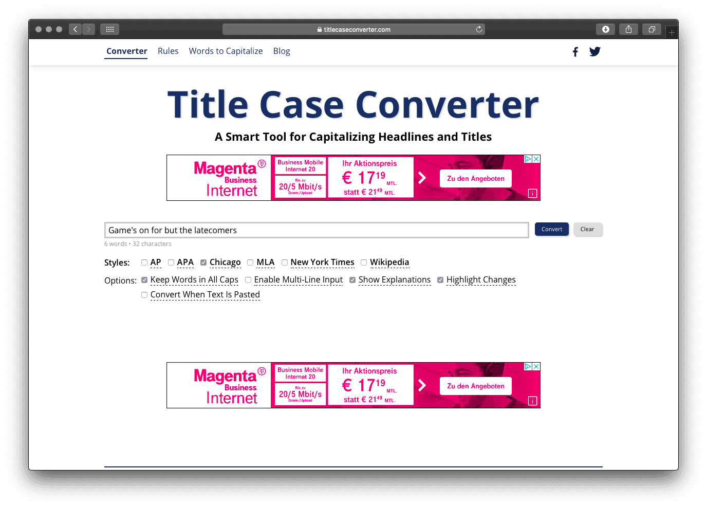 Title Case Converter