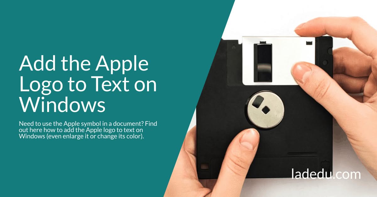 Add the Apple Logo to Text on Windows