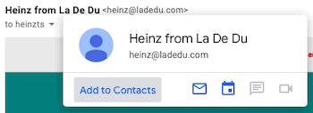Click "Add to Contacts"