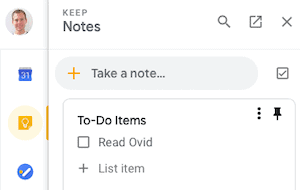 Click "Take a note"