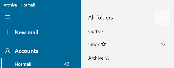 Click the plus sign next to "All folders"
