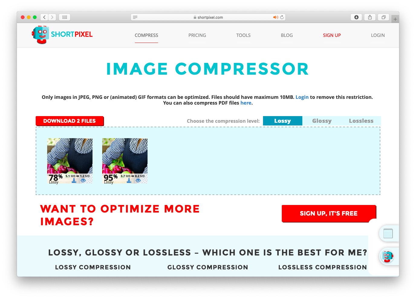 ShortPixel - Best Free Online Image Compressor