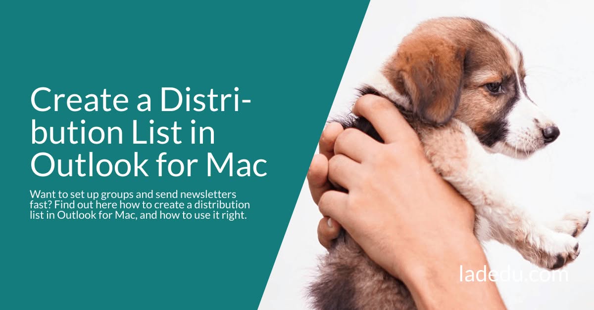 Create a Distribution List in Outlook for Mac