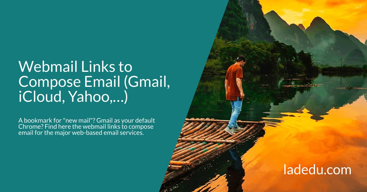 Webmail Links to Compose Email (Gmail, iCloud, Yahoo,…)