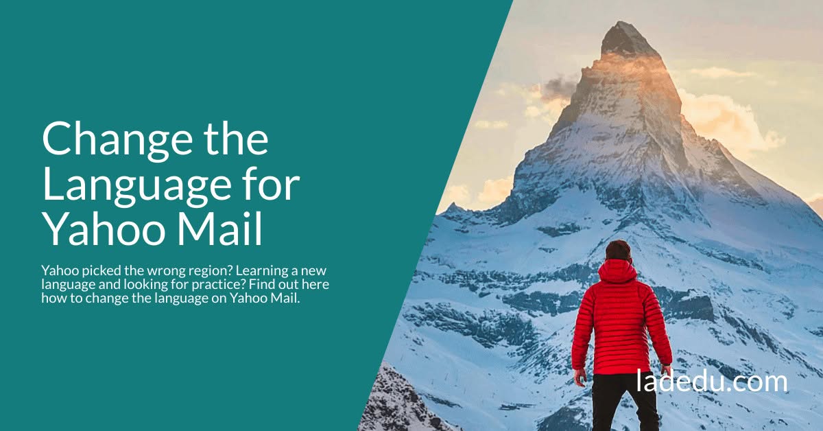 Change the Language for Yahoo Mail