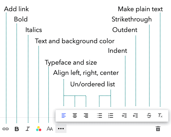 Yahoo Mail text formatting toolbar