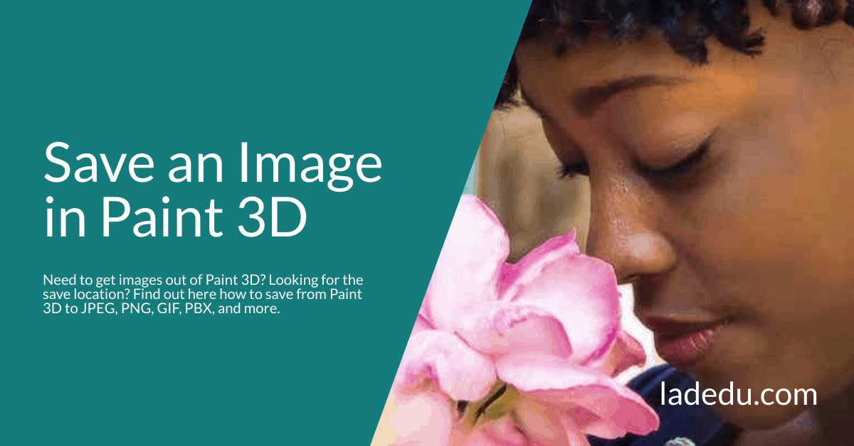 Save an Image in Paint 3D