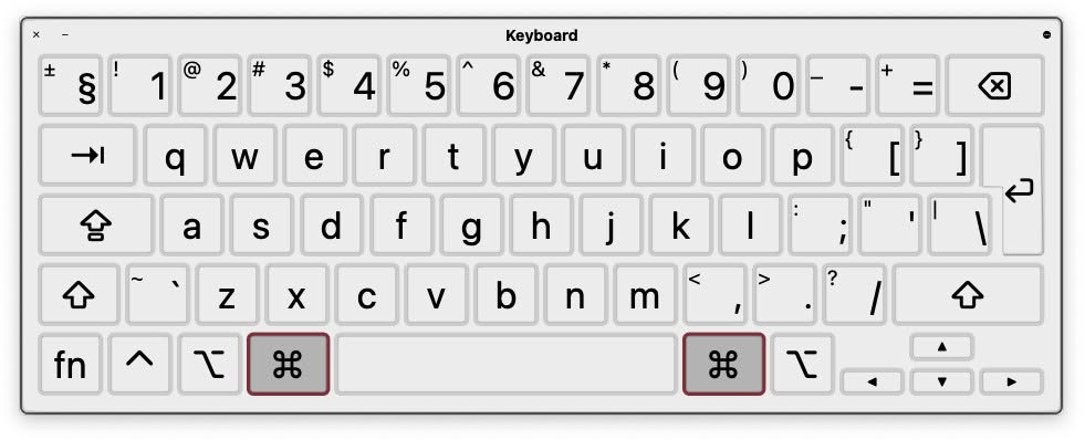 This is where the Command key is on a US Mac keyboard