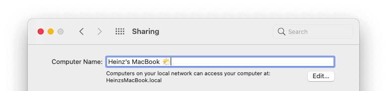 Change your Mac’s name in System Preferences