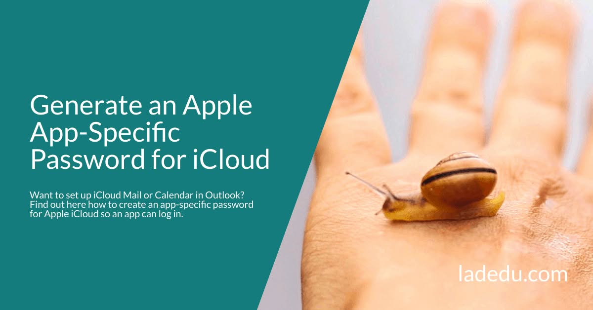 Generate an Apple App-Specific Password for iCloud