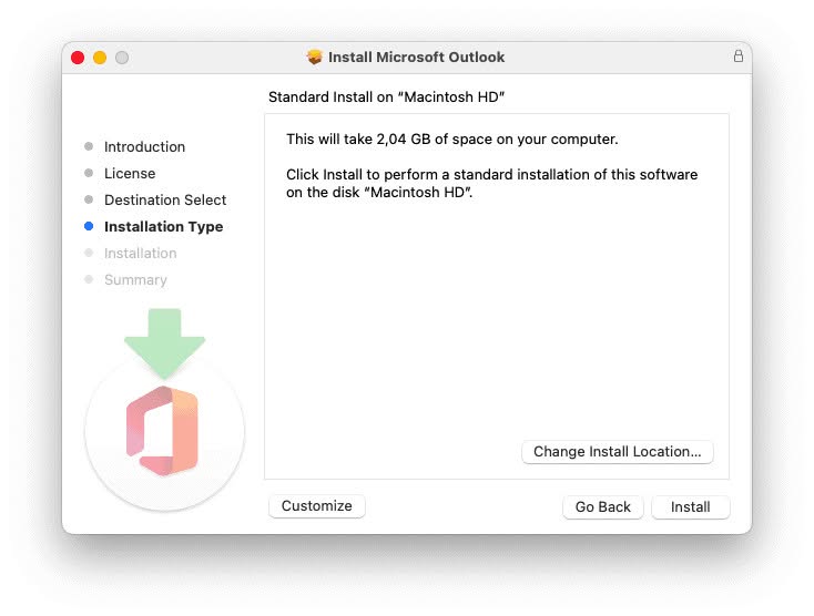 Installing an Outlook for Mac Update manually
