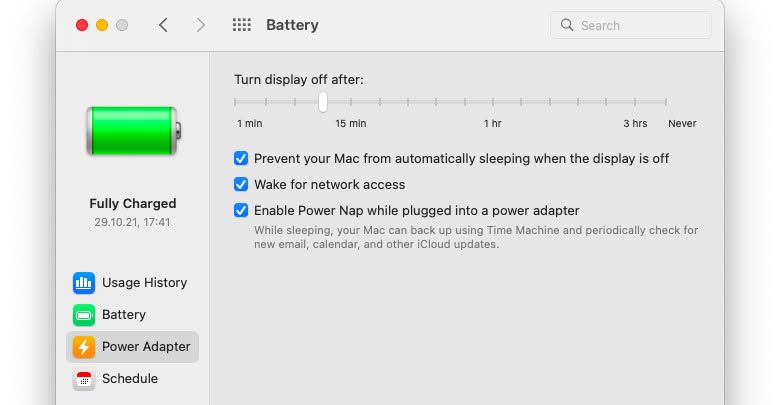 Permanently keep a Mac from sleeping in System Preferences