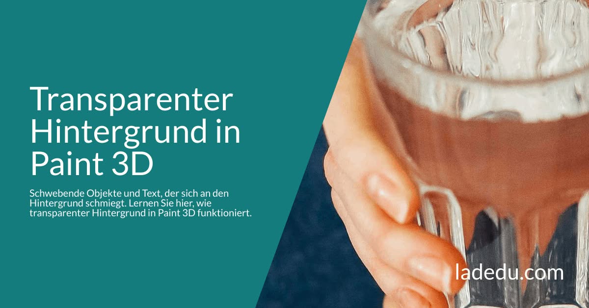 Transparenter Hintergrund in Paint 3D
