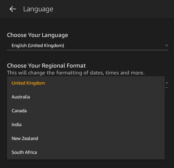 Change the Interface Language on Kindle Fire
