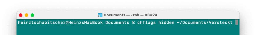 Im Mac Finder einen Ornder mit Ordnereigenschaften verstecken