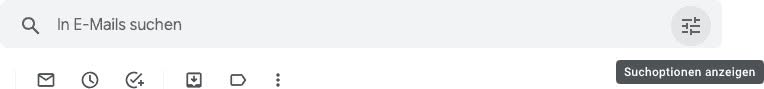 Klicken Sie "Suchoptionen anzeigen" in Gmail
