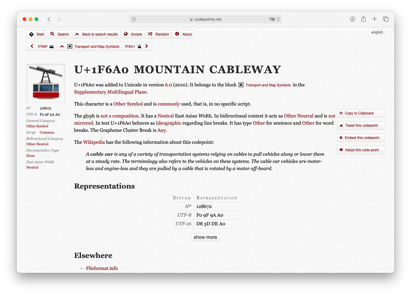 Codepoints.net - Most Comprehensive Unicode Characters Search
