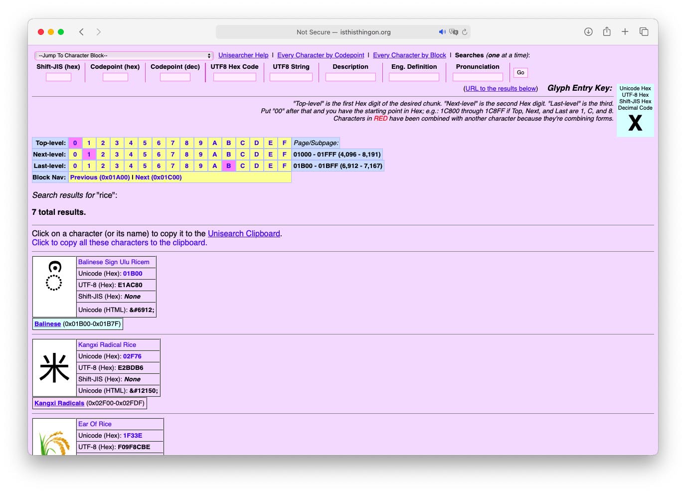 The UniSearcher - Unicode Character Search by Pronunciation
