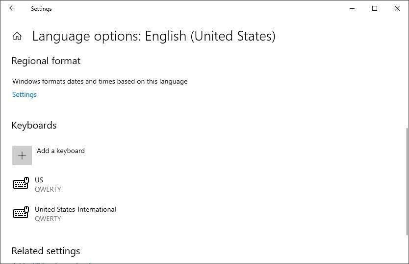 Add the United States-International keybaord layout to Windows