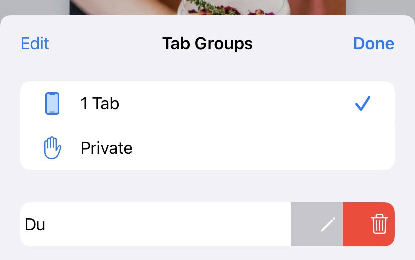 Close all Tabs in a Different Tab Group in Safari for iPhone