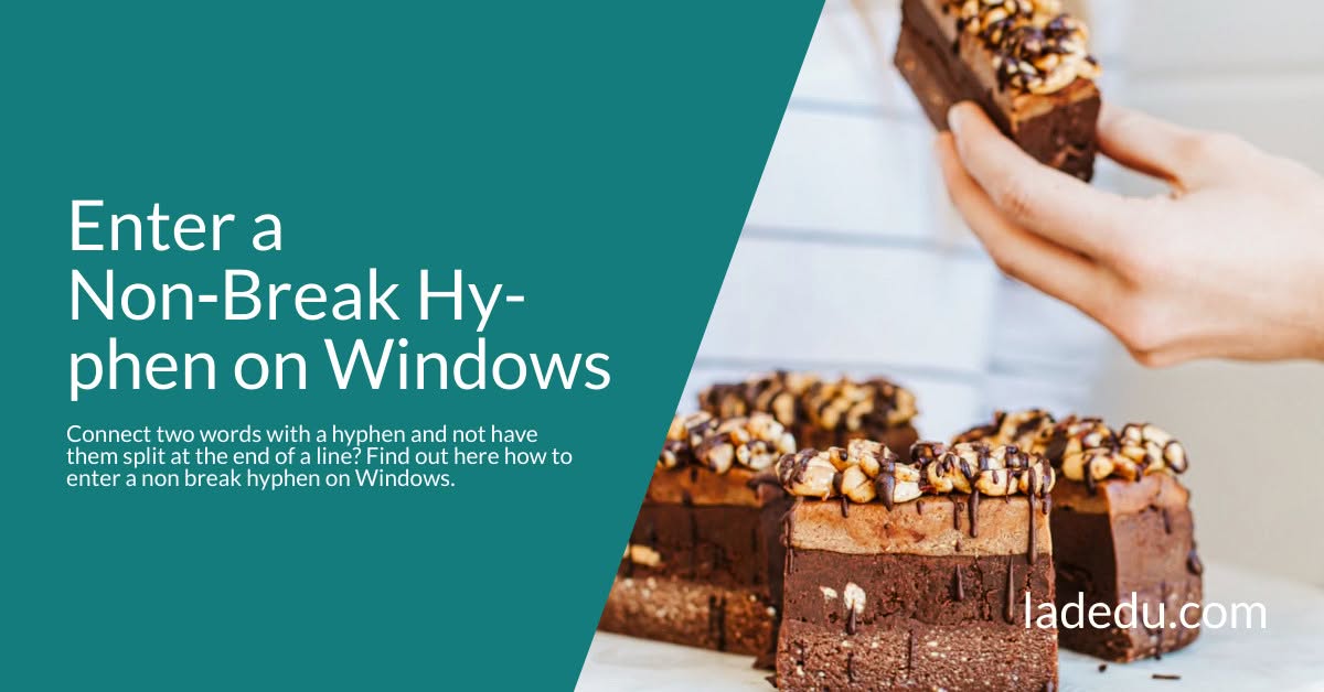 Enter a Non‑Break Hyphen on Windows
