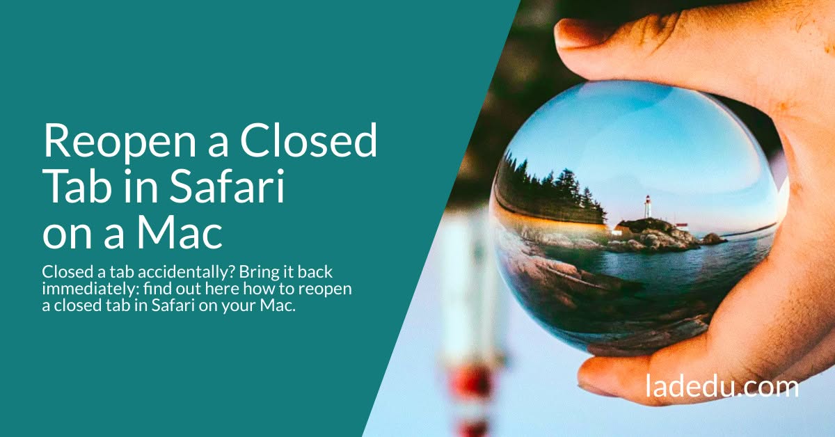 Reopen a Closed Tab in Safari on a Mac