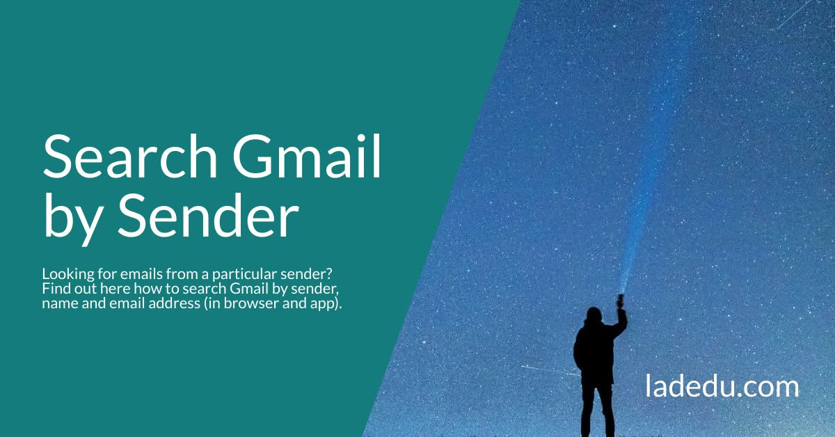 Search Gmail by Sender