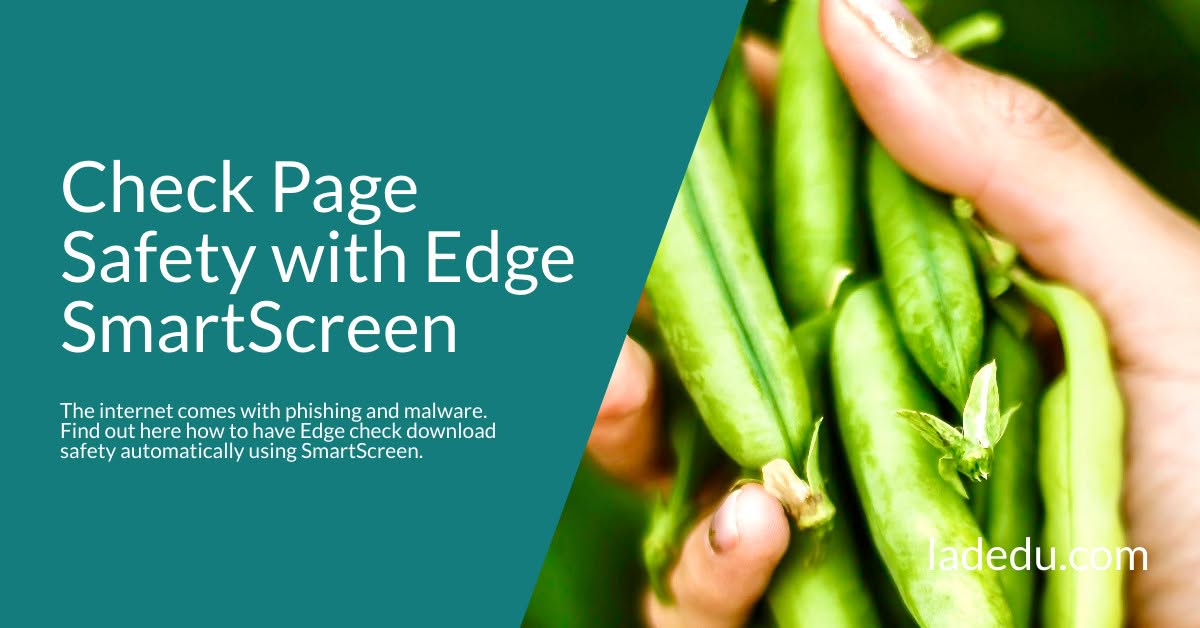 Check Page Safety with Edge SmartScreen