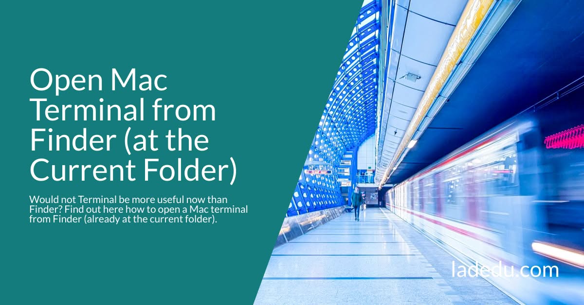 How to Open Mac Terminal from Finder (at the Current Folder)