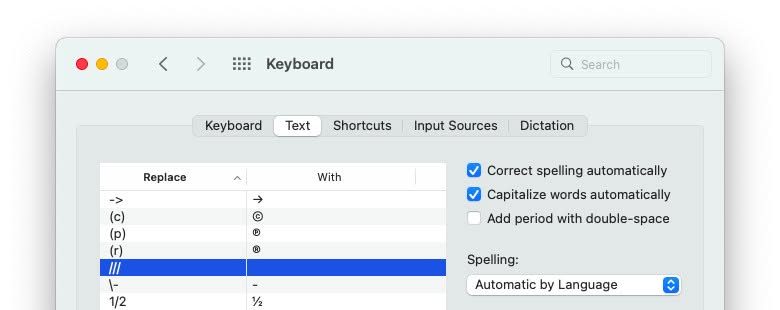 Set up a shortcut for the narrow non-breaking space character on a Mac