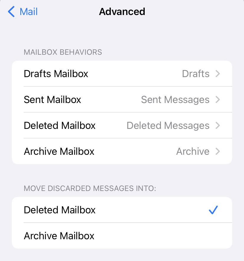 Set up long swiping for Archiving in iPhone Mail