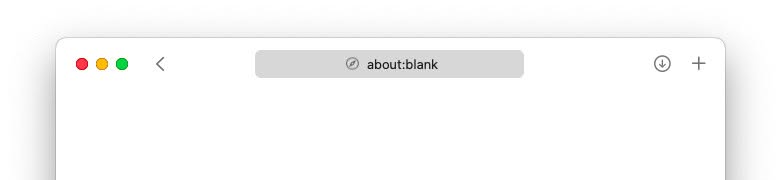 about:blank opens a blank white page in any browser instantly