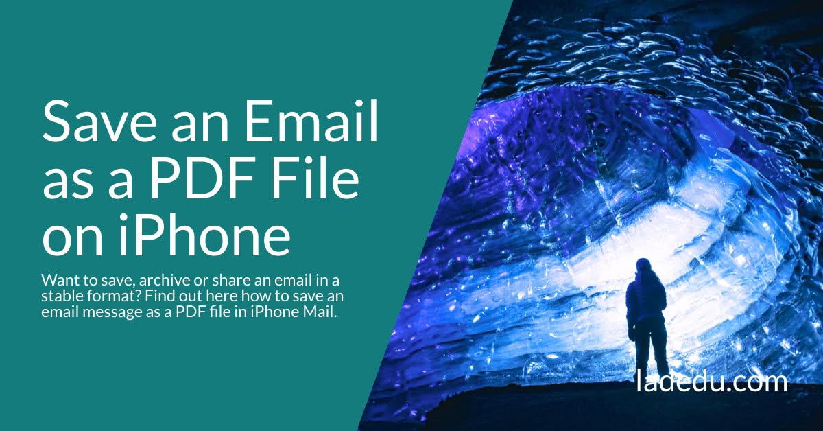 Save an Email as a PDF File on iPhone