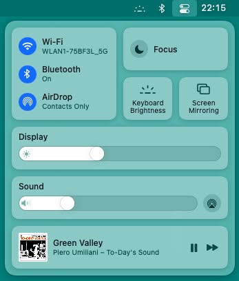 Select “Keyboard Brightness” in Mac Control Center