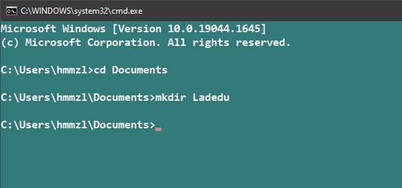 Add a folder using the Windows command line