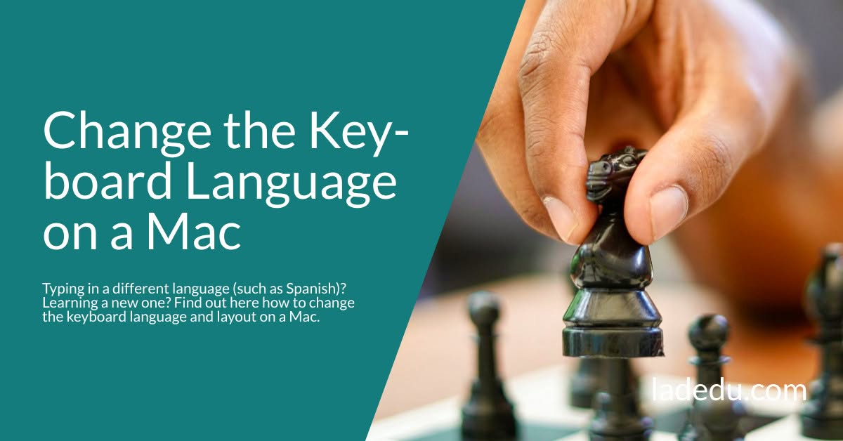 Change the Keyboard Language on a Mac