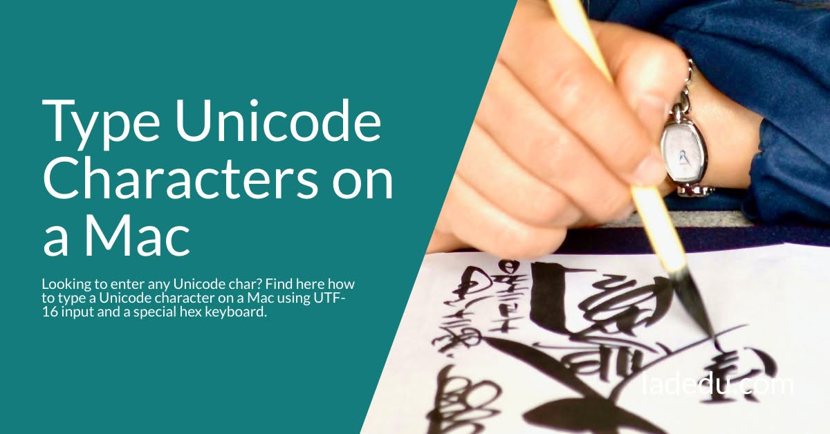 How to Type Unicode Characters on a Mac