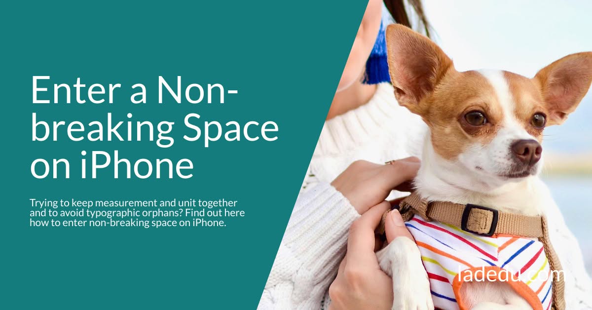 How to Enter a Non-breaking Space on iPhone