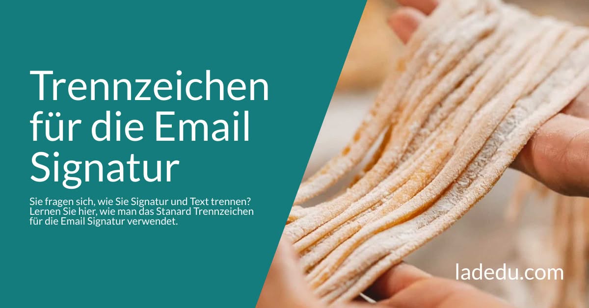 Das Trennzeichen für die Email Signatur: So Wird’s Gemacht