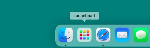 Use the Dock to open Mac Launchpad